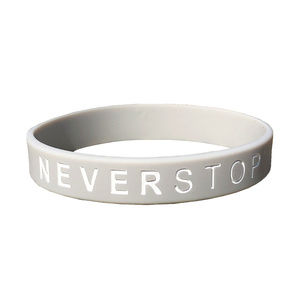 NEVER STOP - The Motivation You Wear! Grey/White